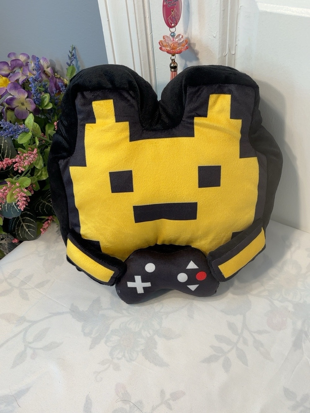 BMI Merchandise Gaming Controller Plush Pillow – Black & Yellow